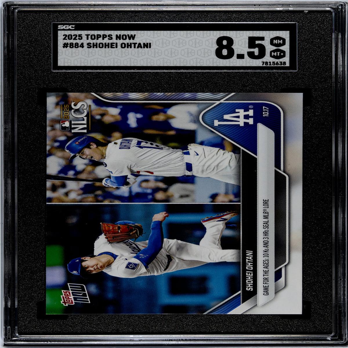 Graded 2025 Topps Now Shohei Ohtani #884 Baseball Card SGC 8 Near Mint