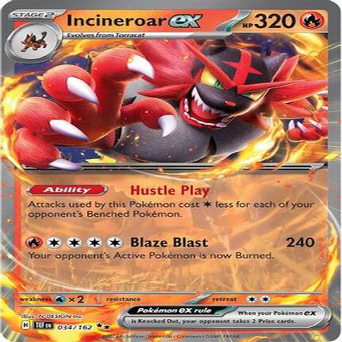 Incineroar ex 034/162 - Double Rare