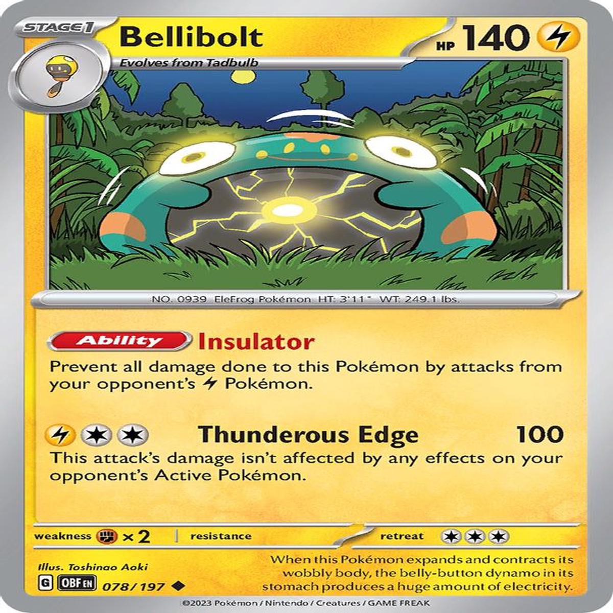 Bellibolt 078/197 078/197 - Uncommon - Reverse Holo