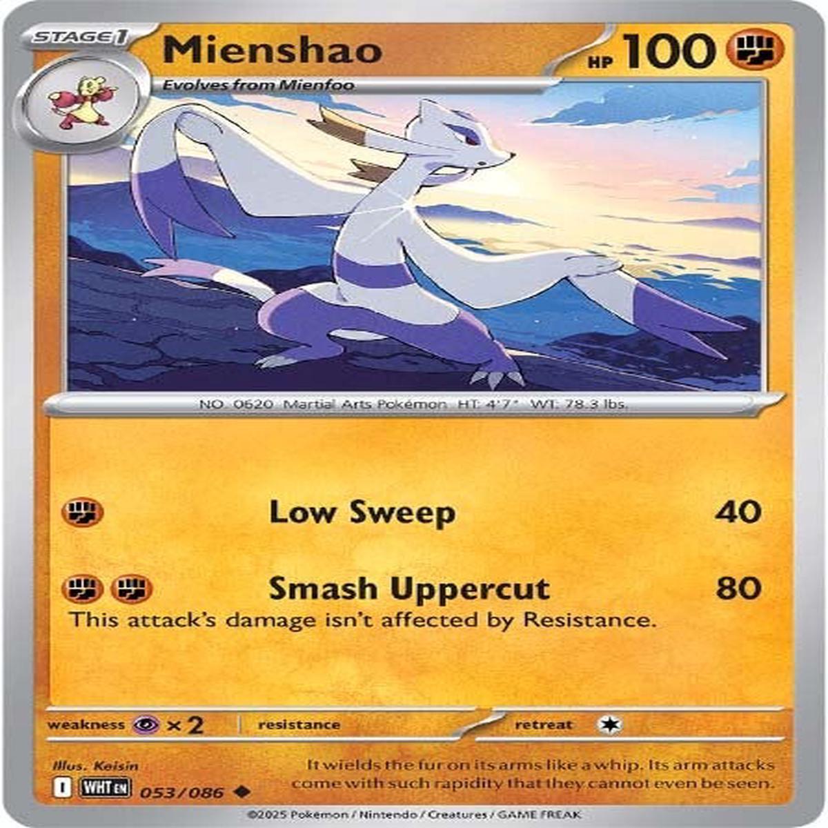 Mienshao 053/086 - Uncommon - Reverse Holo