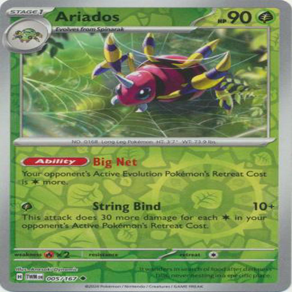 Ariados 005/167 - Uncommon - Reverse Holo