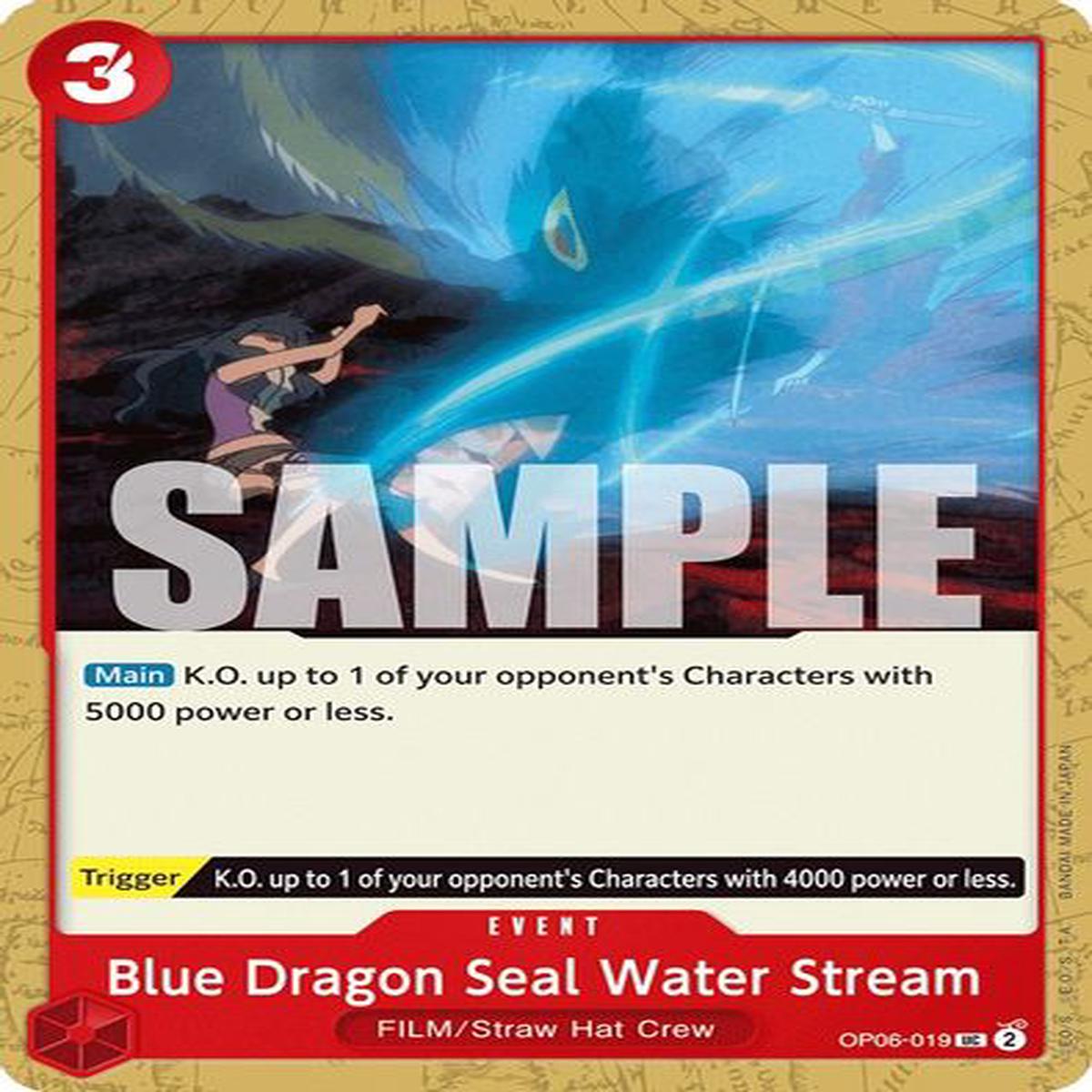 Blue Dragon Seal Water Stream OP06-019 - Uncommon