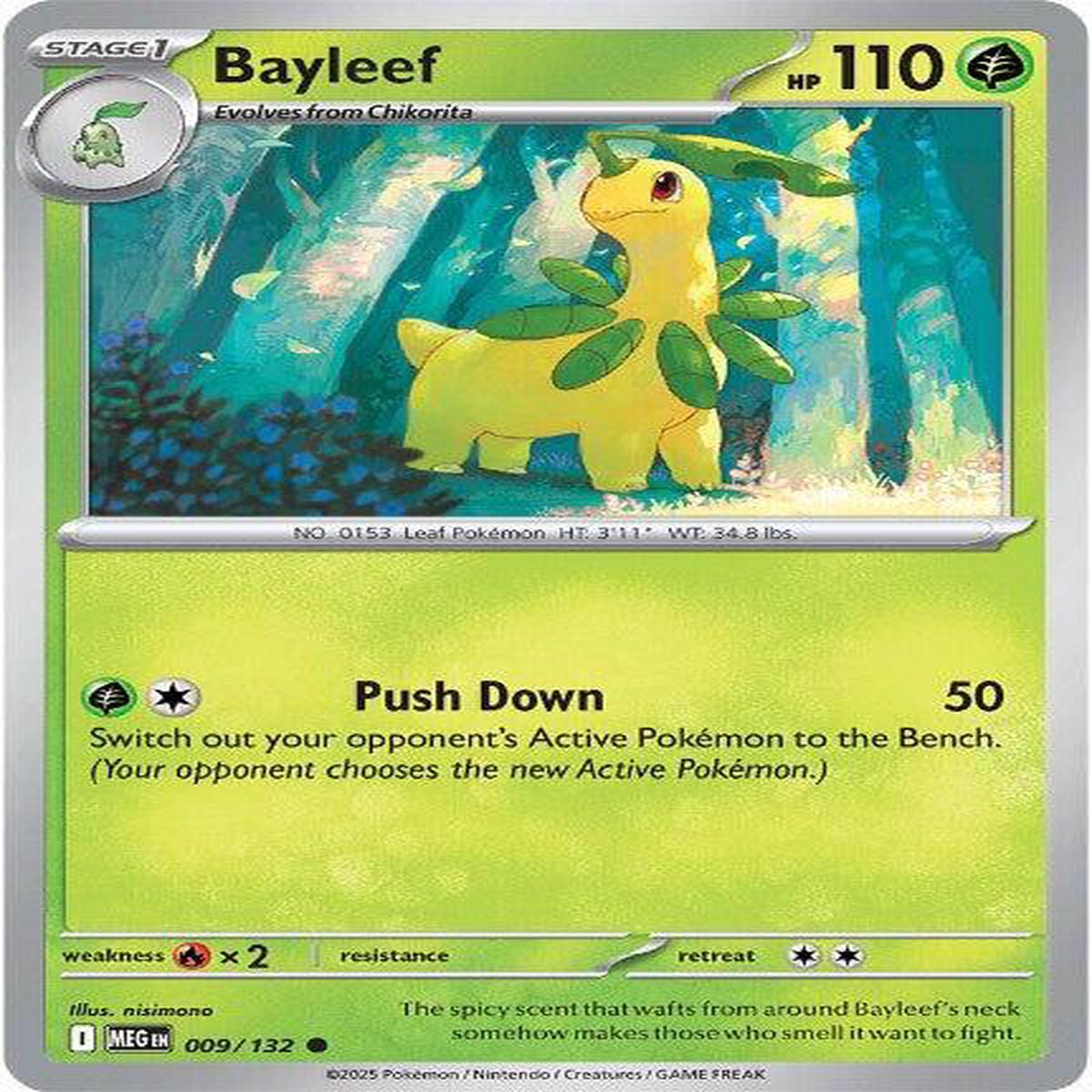 Bayleef 009/132 - Common - Reverse Holo