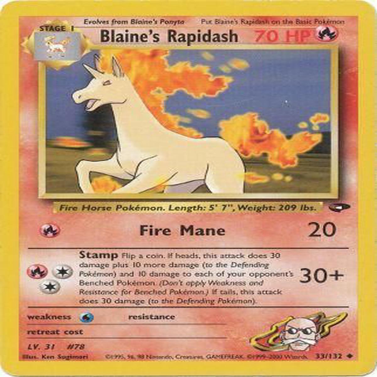 Blaine's Rapidash 33/132