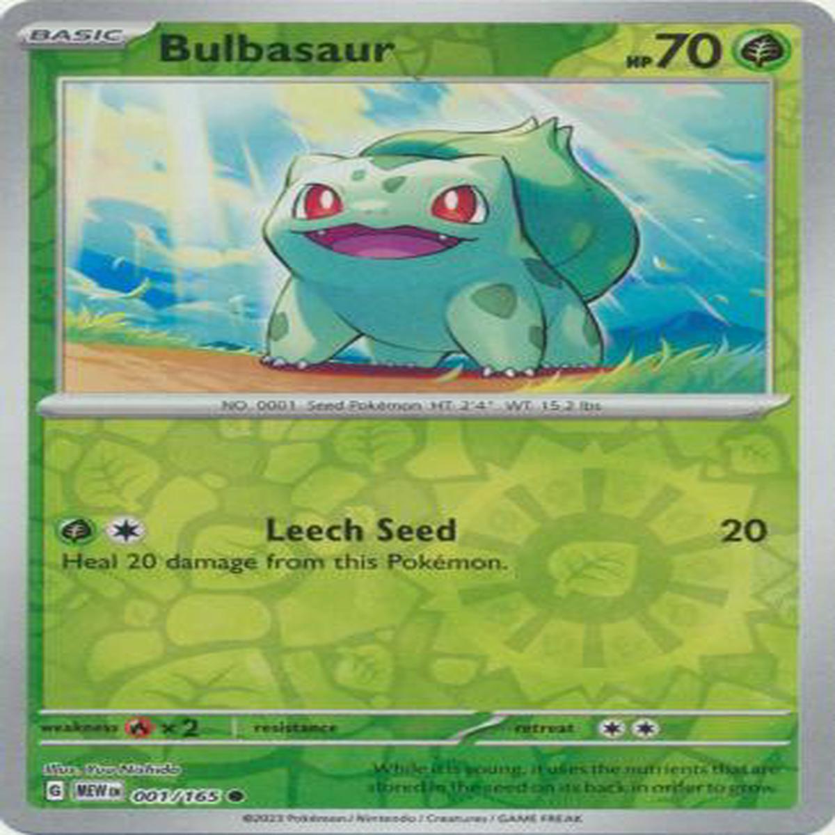 Bulbasaur 001/165 - Common - Reverse Holo