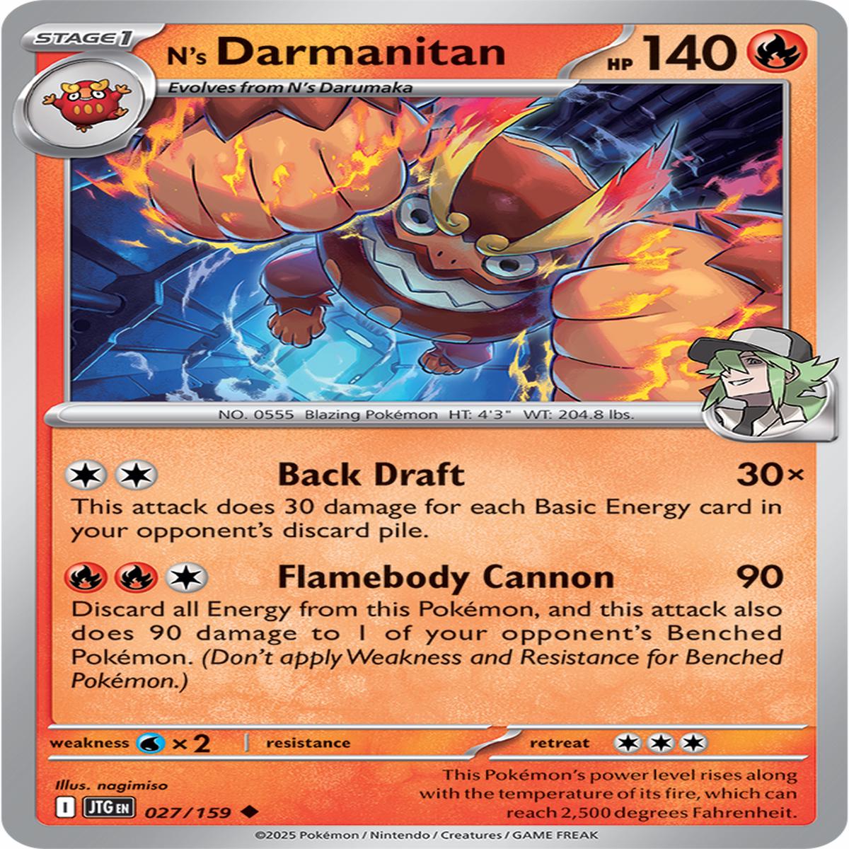 N's Darmanitan 027/159 - Uncommon