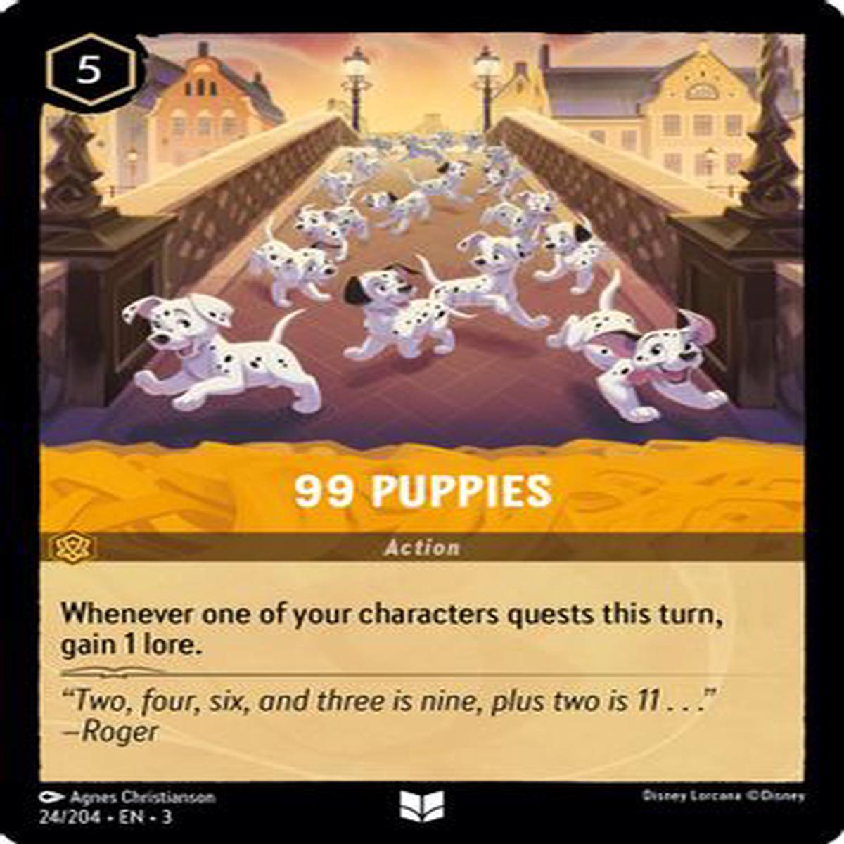 99 Puppies 24/204 - Uncommon - Cold Foil