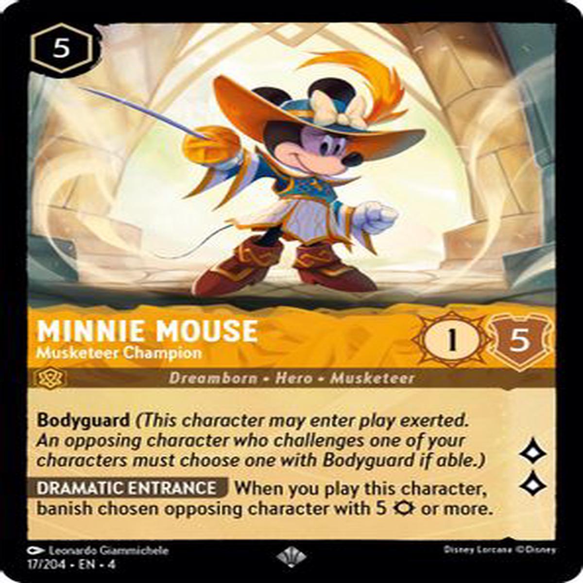 Minnie Mouse - Musketeer Champion 17/204 - Super Rare