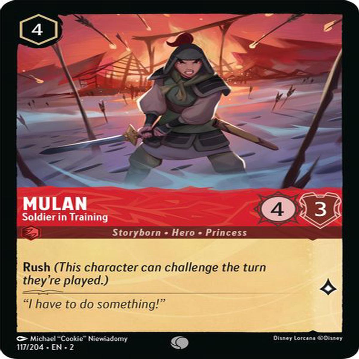 Mulan - Soldier in Training 117/204 - Common - Cold Foil