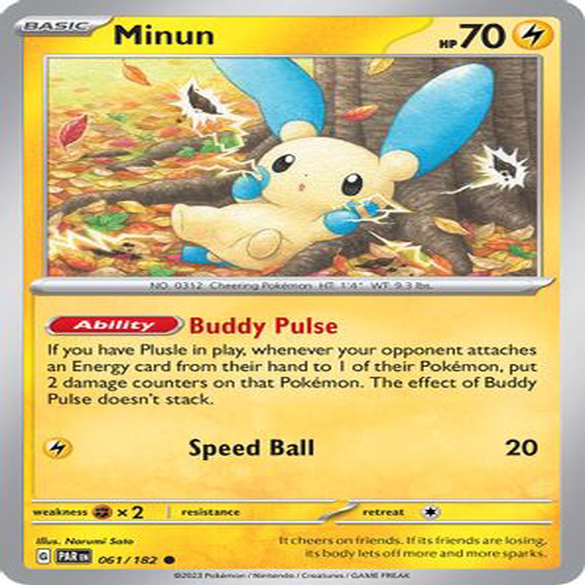 Minun 061/182 - Common - Reverse Holo