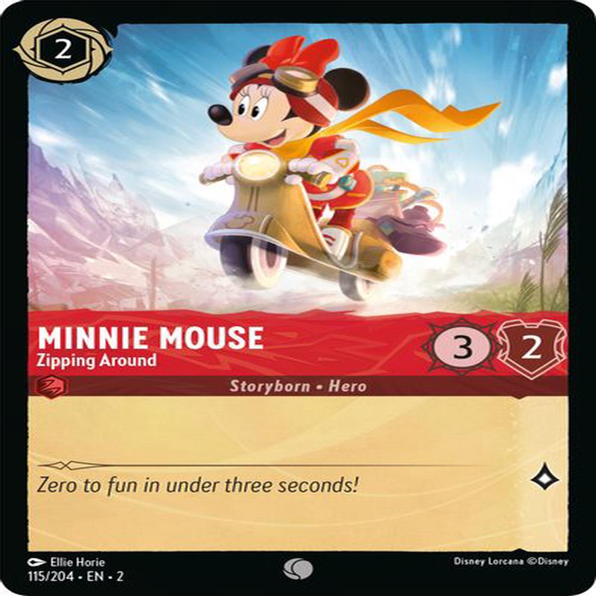 Minnie Mouse - Zipping Around 115/204 - Common
