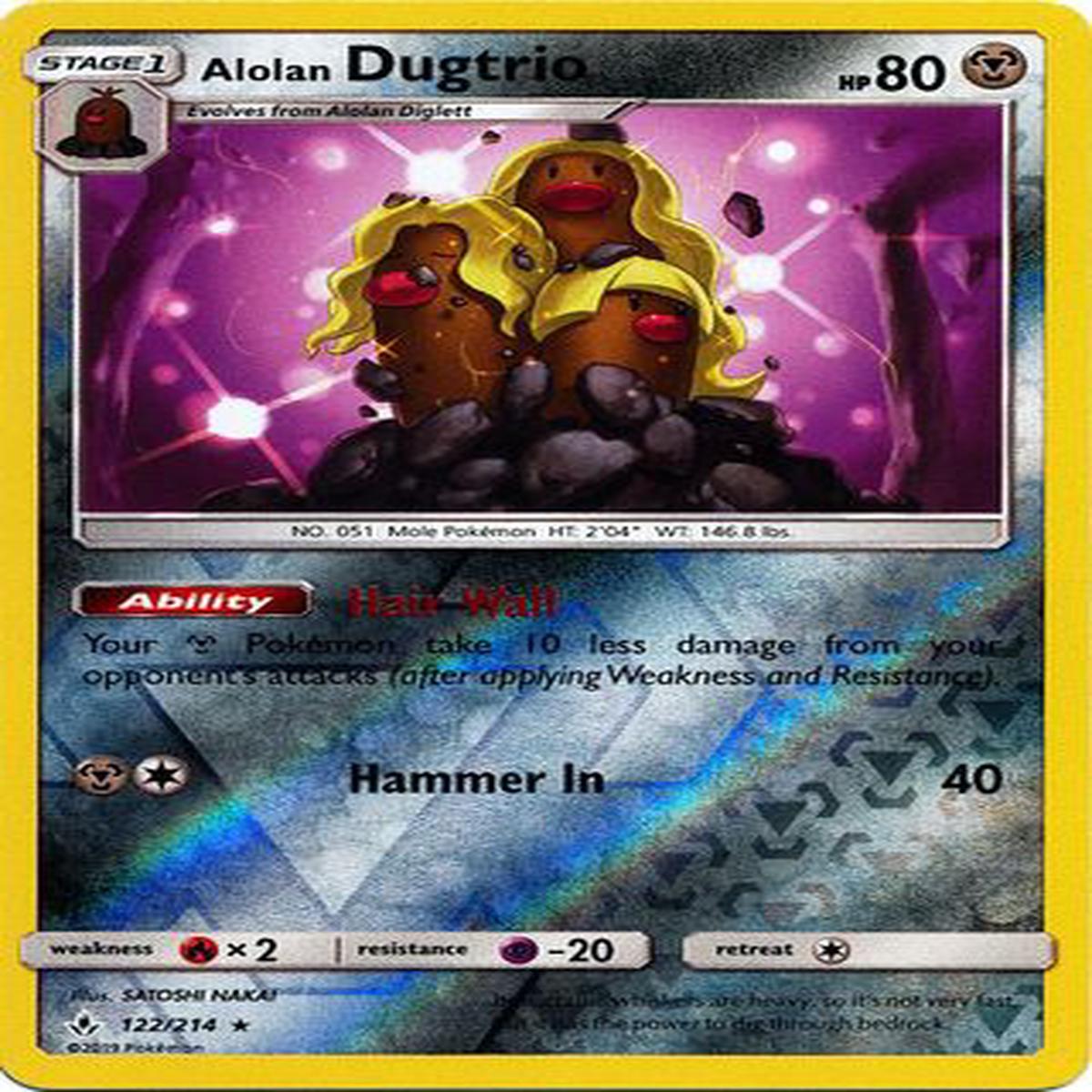 Alolan Dugtrio 122/214 - Reverse Holo