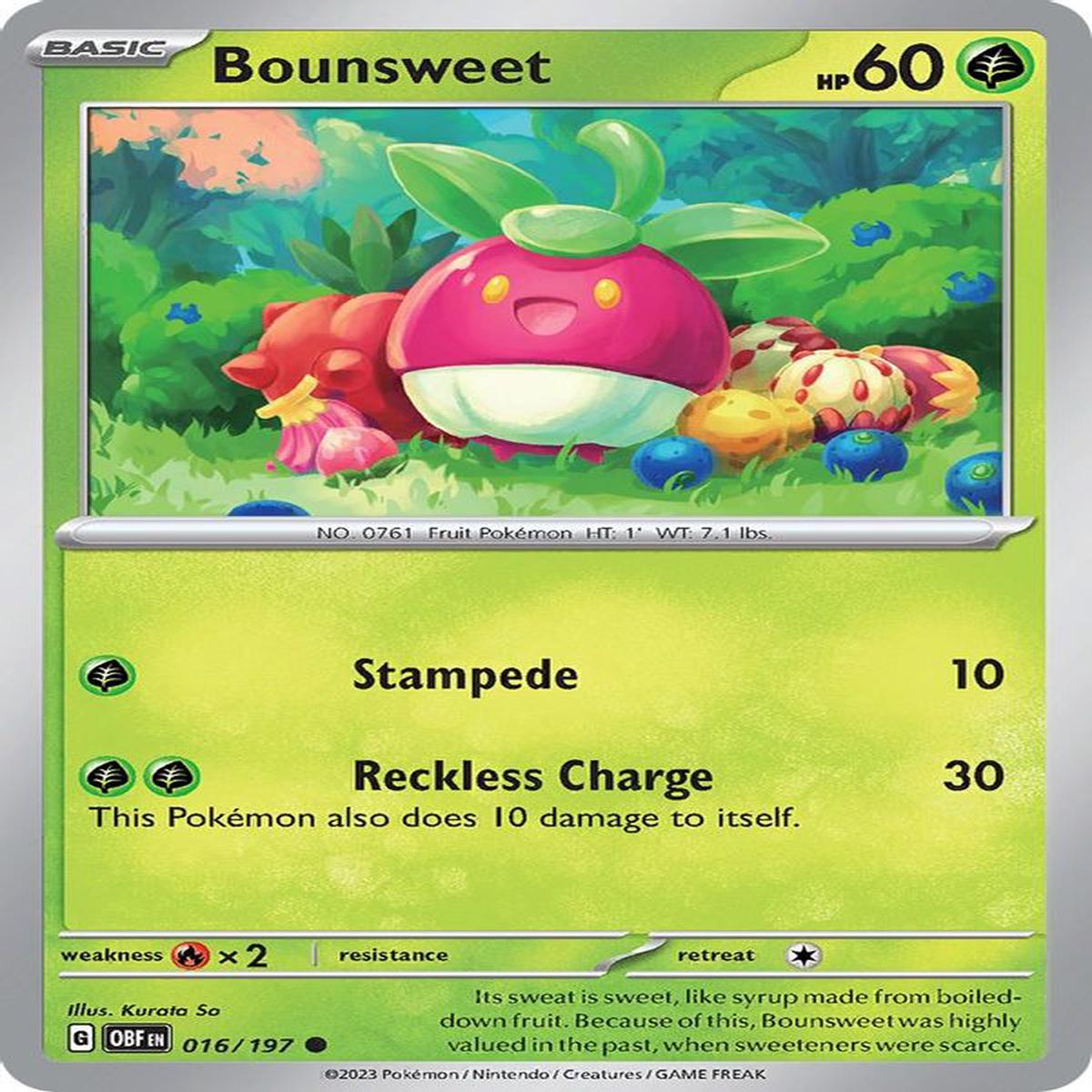 Bounsweet 016/197 - Common - Reverse Holo