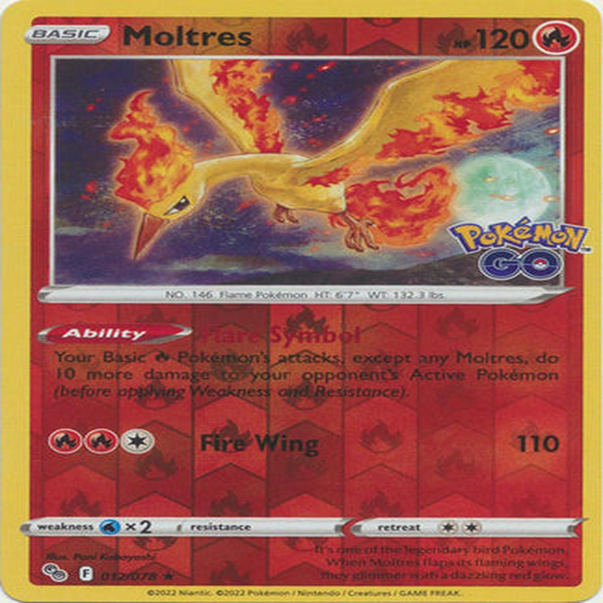 Moltres 012/078 Reverse Holo