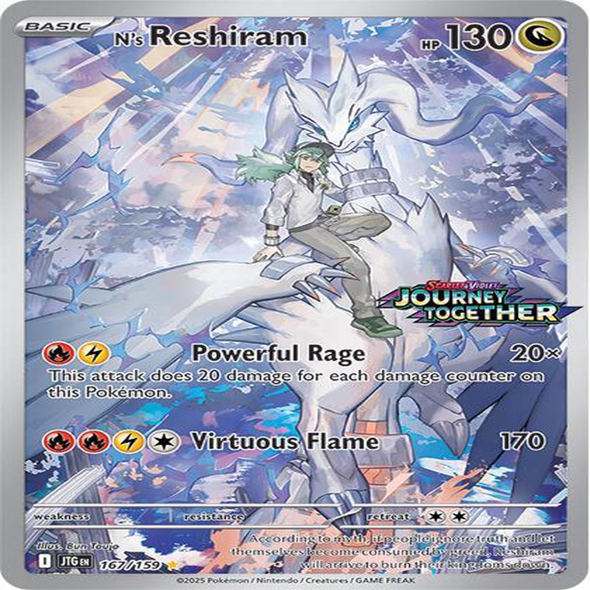 N's Reshiram 167/159 - (Journey Together Stamped) Espaol