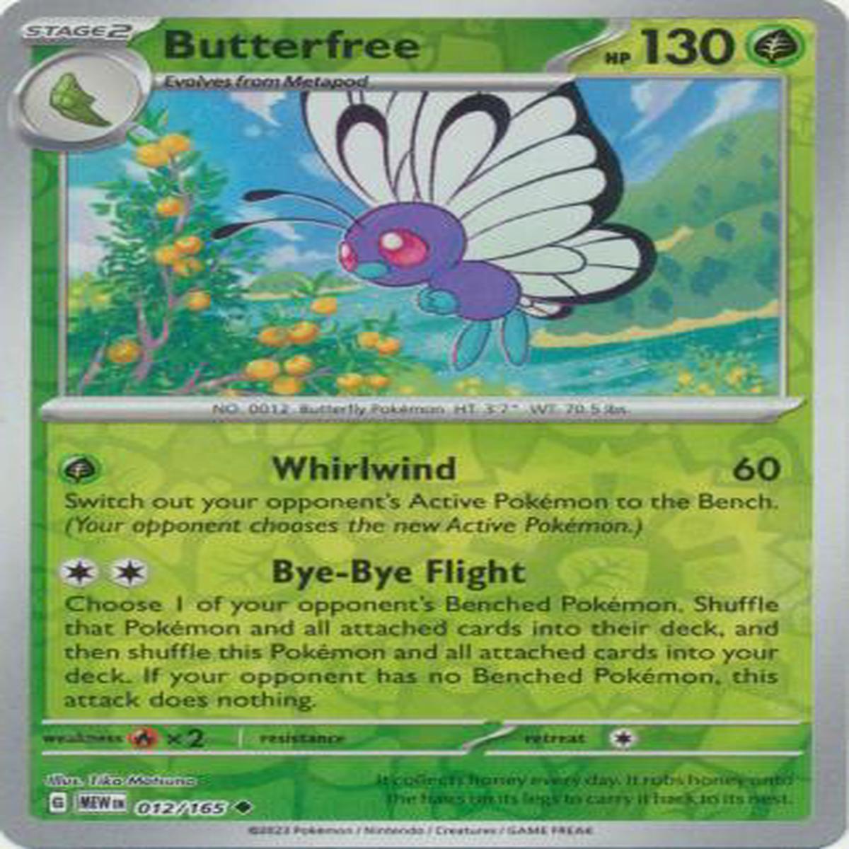 Butterfree 012/165 - Uncommon - Reverse Holo