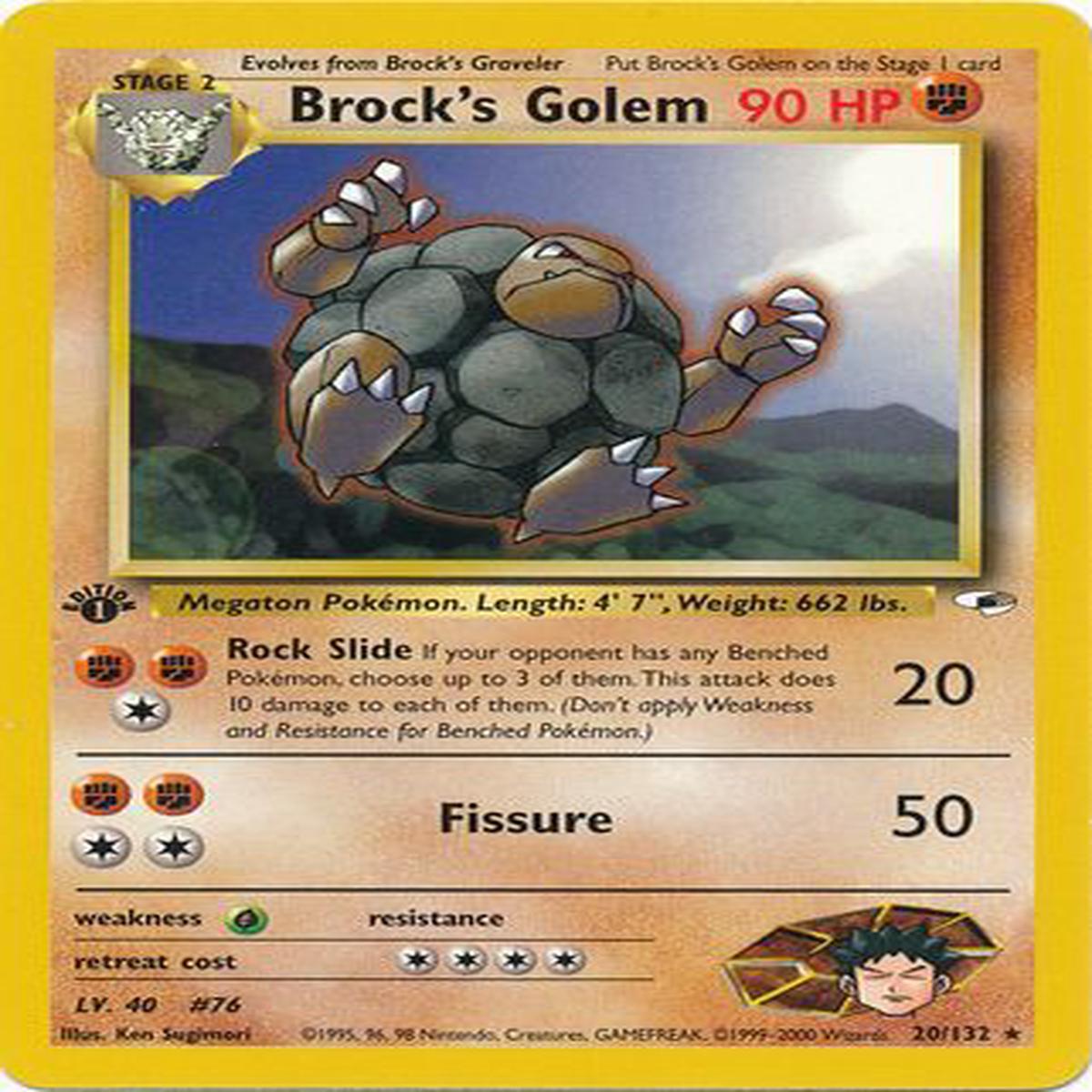Brock's Golem 20/132 - 1ST EDITION - NEAR MINT