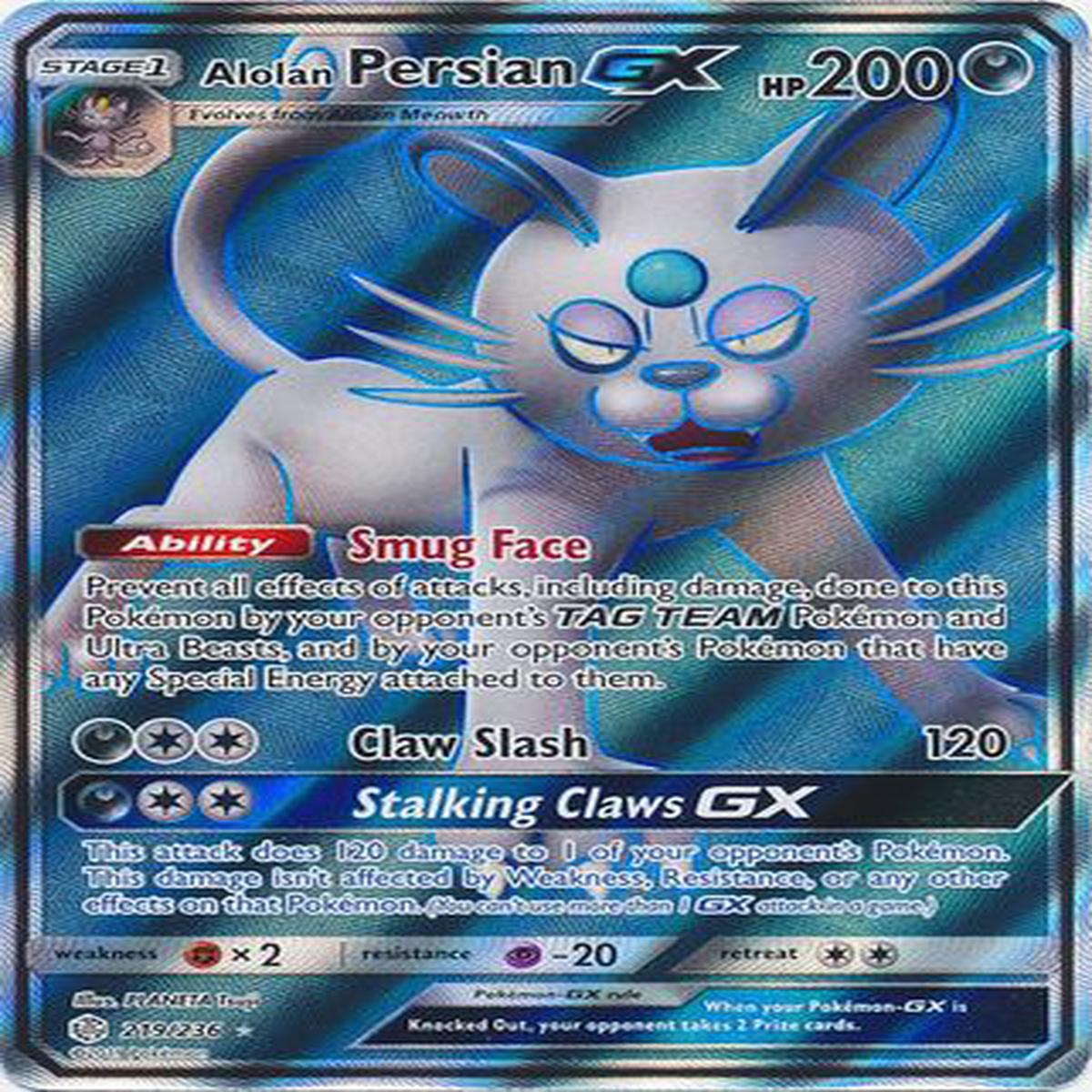 Alolan Persian GX 219/236 - Full Art