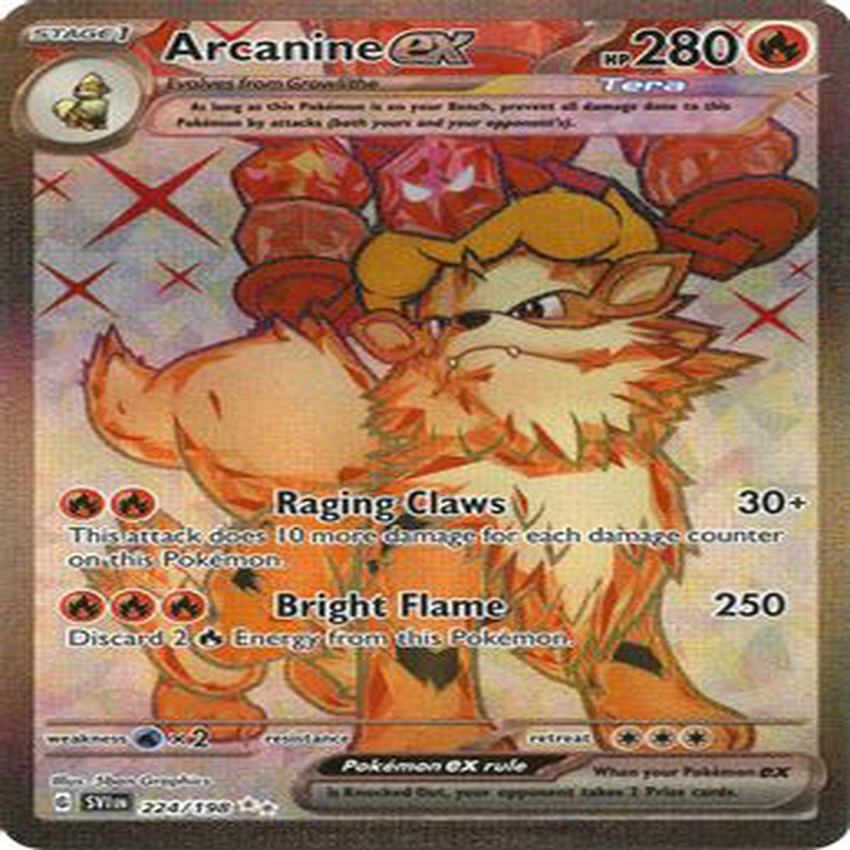 Arcanine ex - 224/198 - Ultra Rare (ESPAOL)
