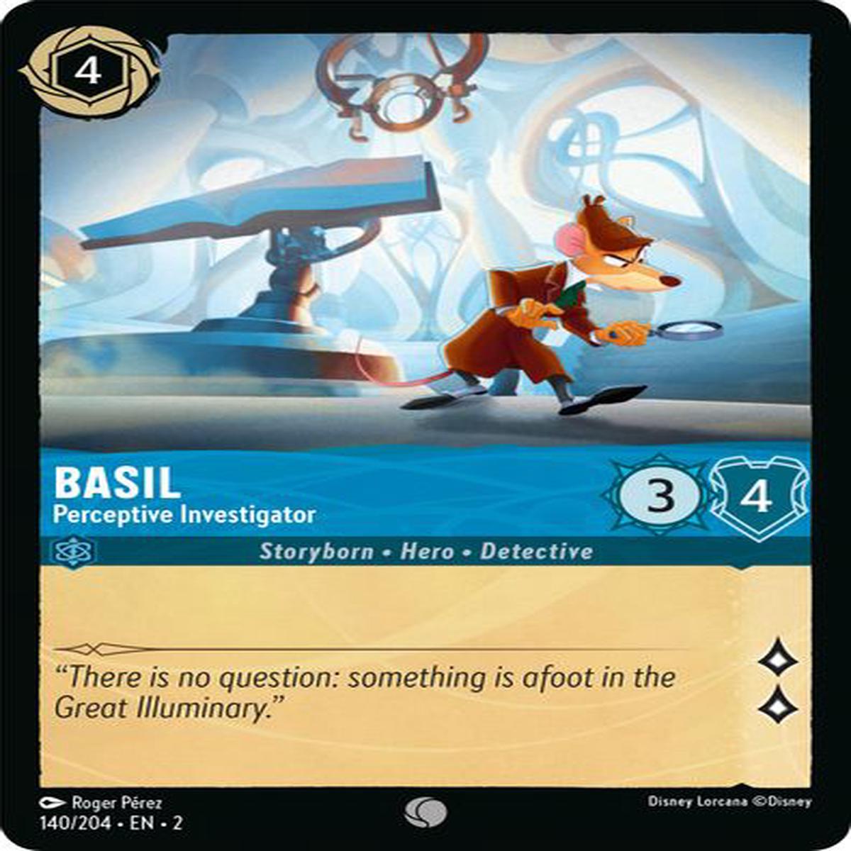 Basil - Perceptive Investigator 140/204 - Common - Cold Foil