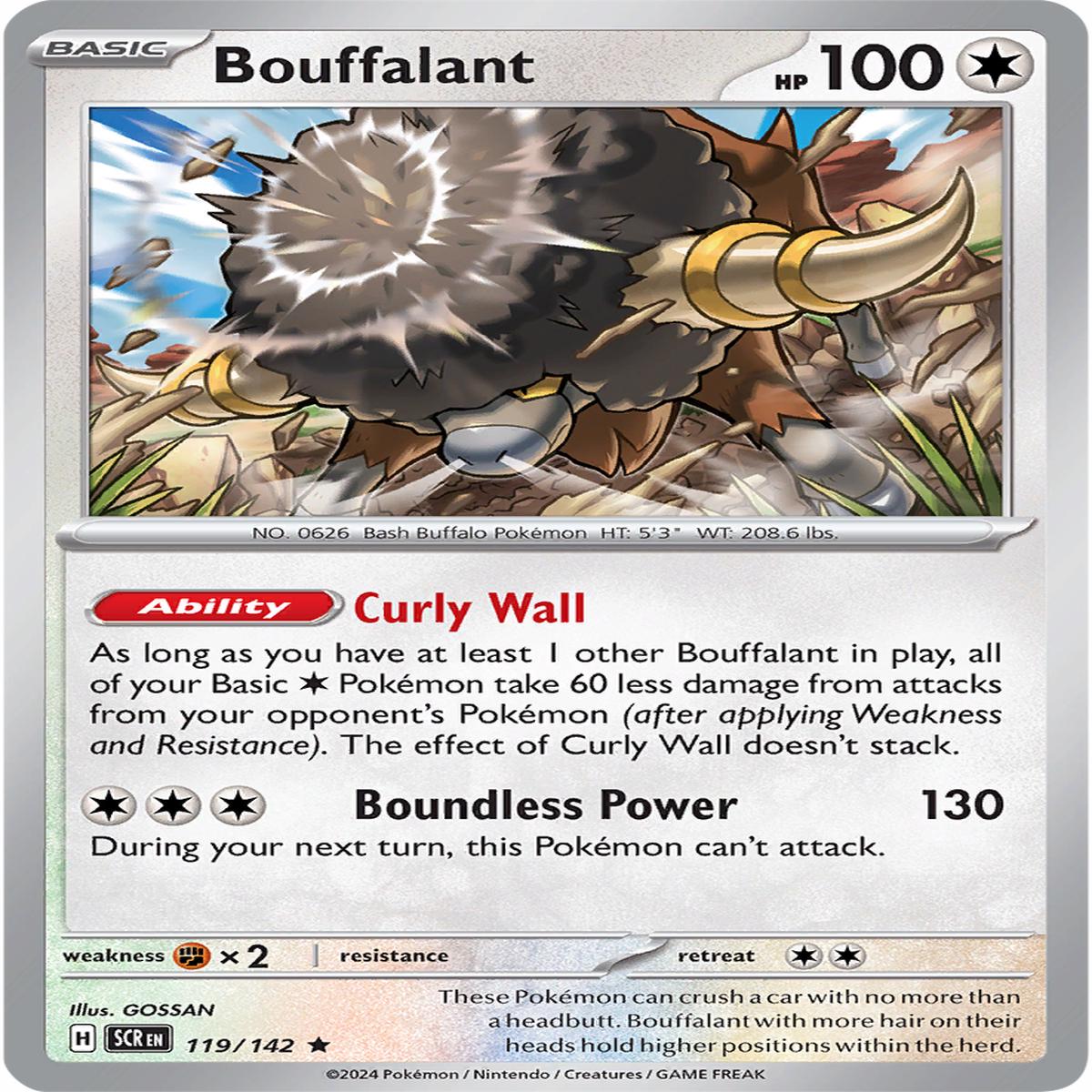 Bouffalant 119/142 - Rare - Holo