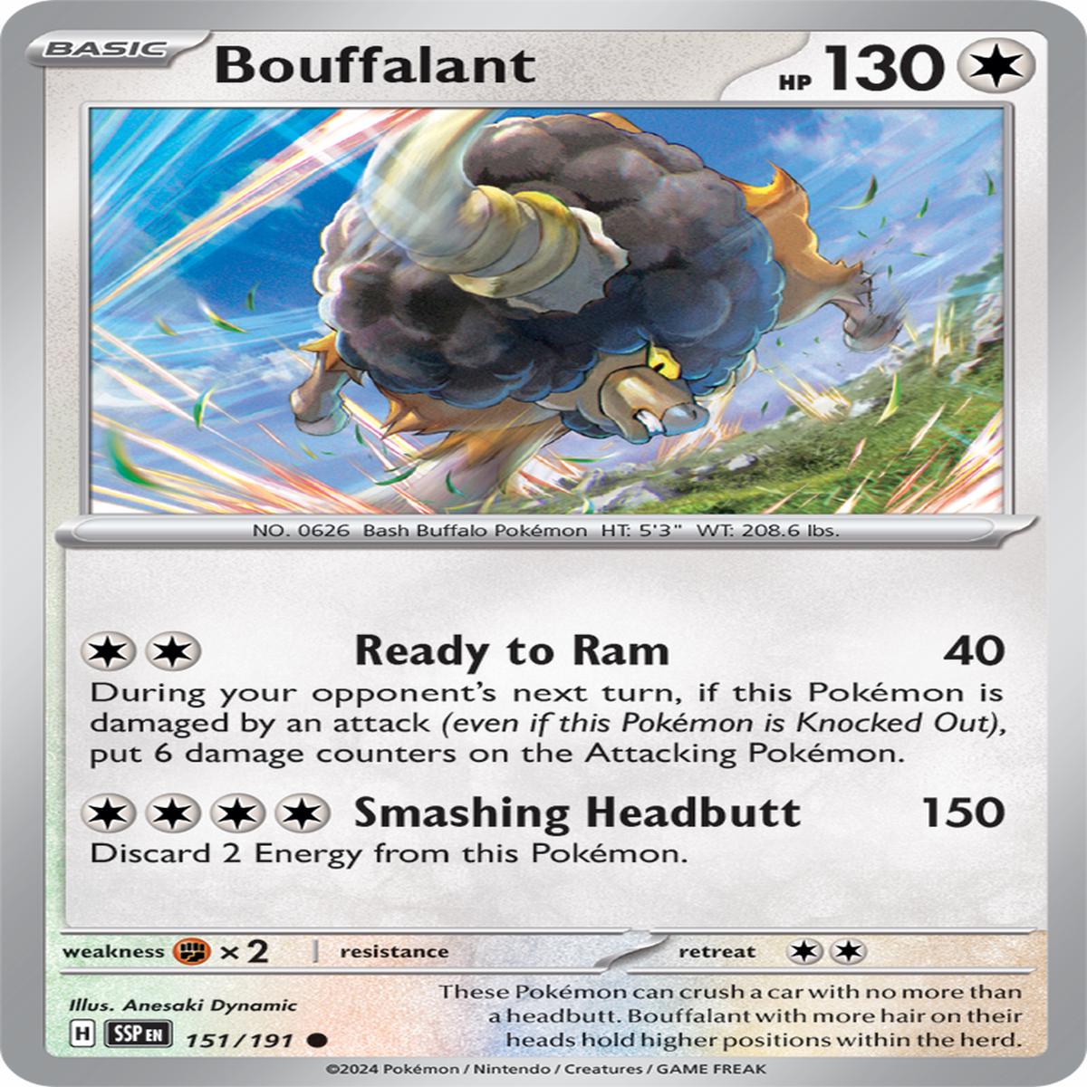 Bouffalant 151/191 - Common - Reverse Holo