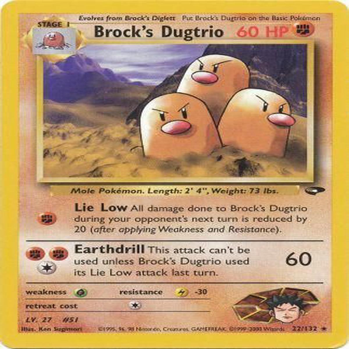 Brock's Dugtrio 22/132 - Damaged