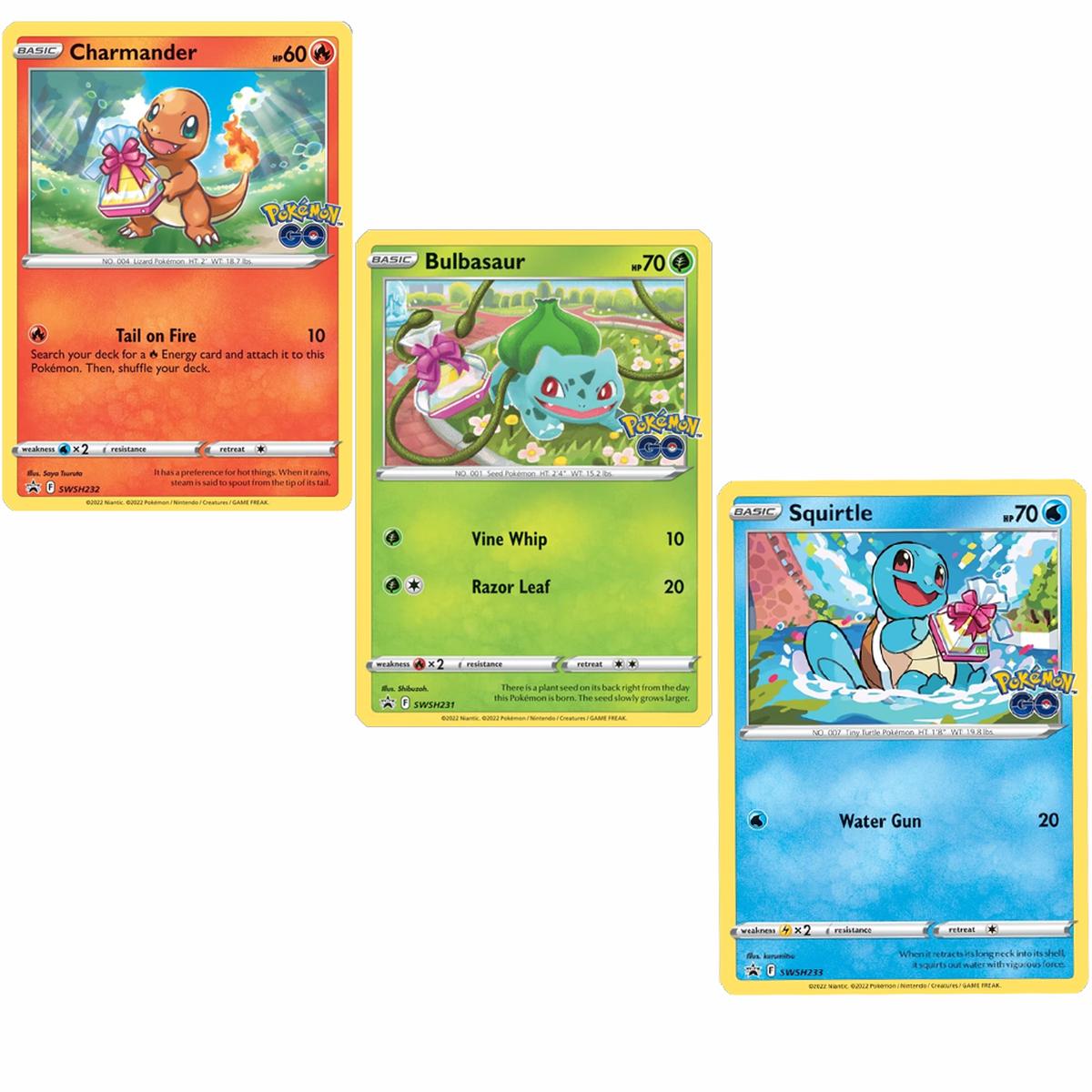 3 cartas promo Pokemon Go pin collection