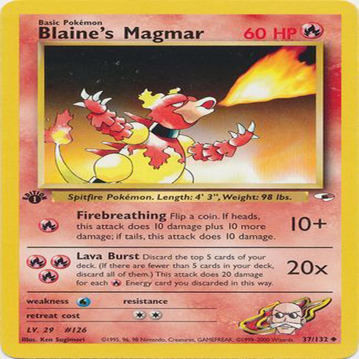 Blaine's Magmar 37/132 - 1ST EDITION