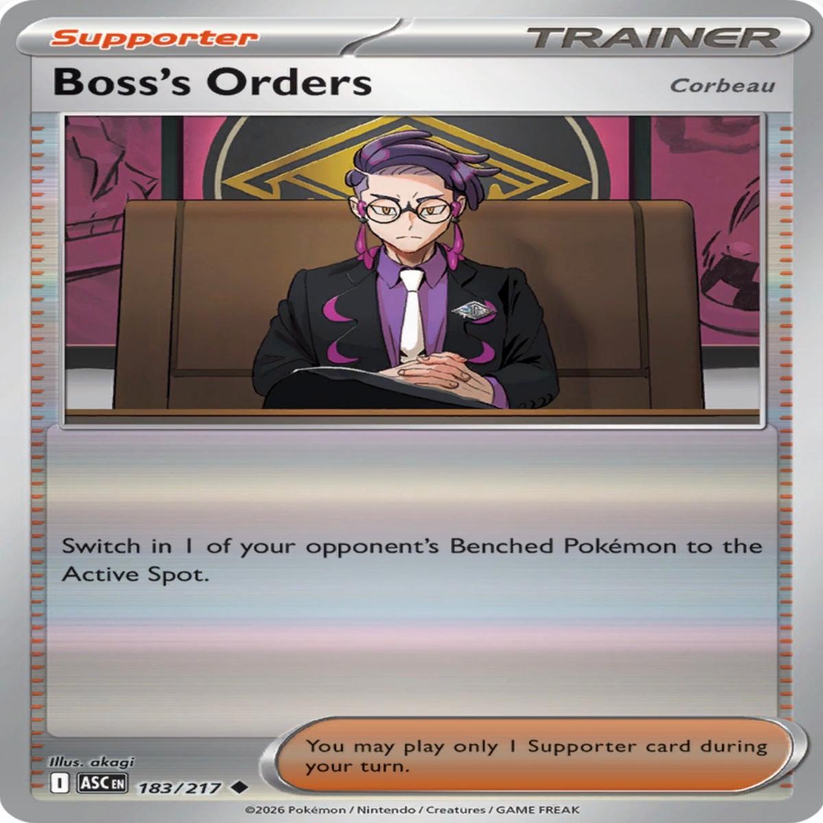 Boss's Orders [Corbeau] 183/217 - Uncommon - Reverse Holo