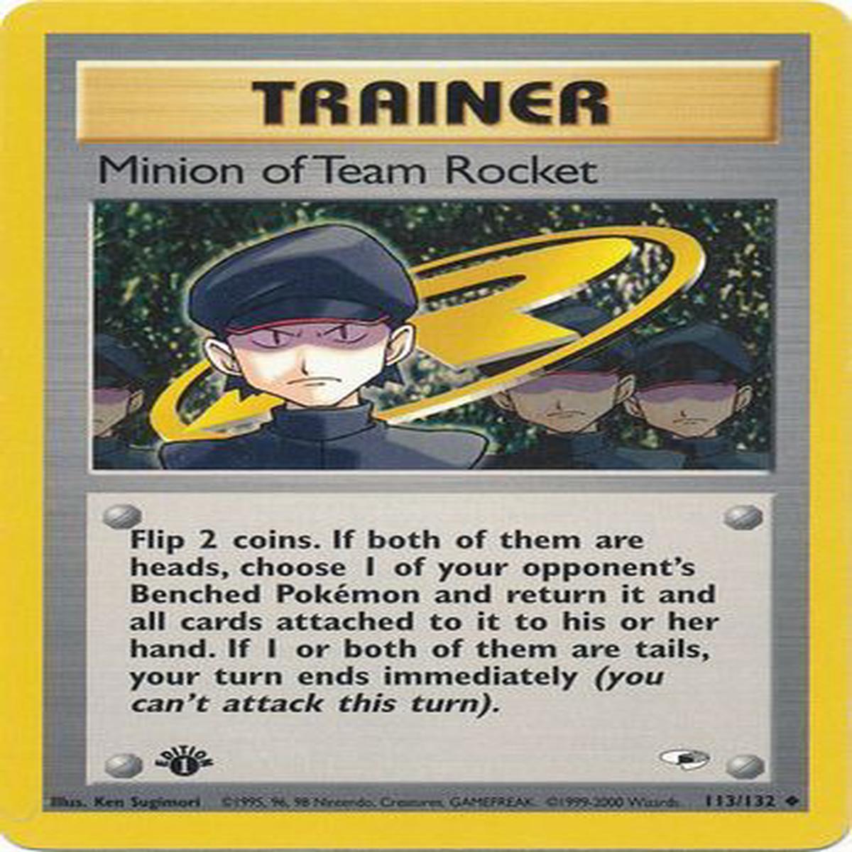 Minion Of Team Rocket 113/132 - 1ST EDITION - Damaged