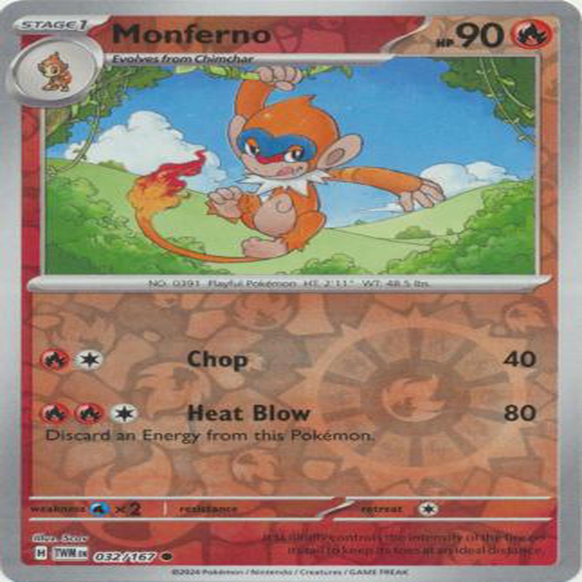 Monferno 032/167 - Common - Reverse Holo
