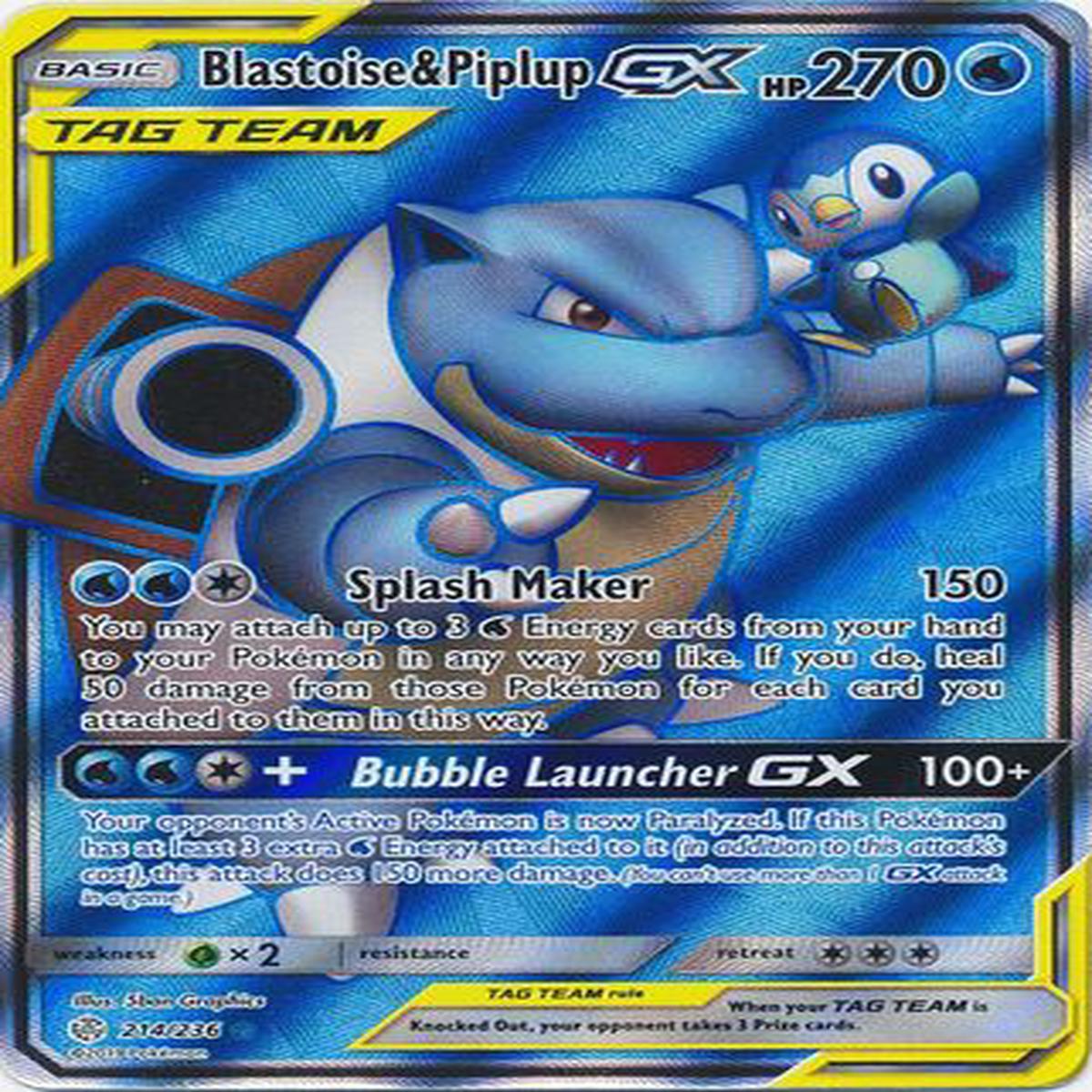 Blastoise & PiplupTag Team GX 214/236 - Full Art