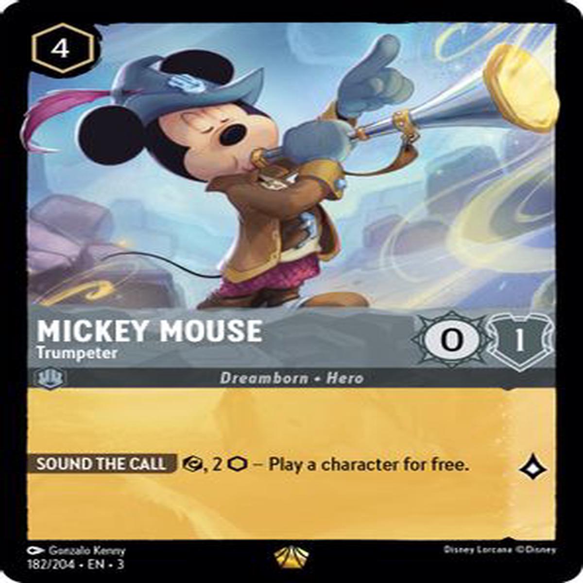 Mickey Mouse - Trumpeter 182/204 - Legendary - Cold Foil