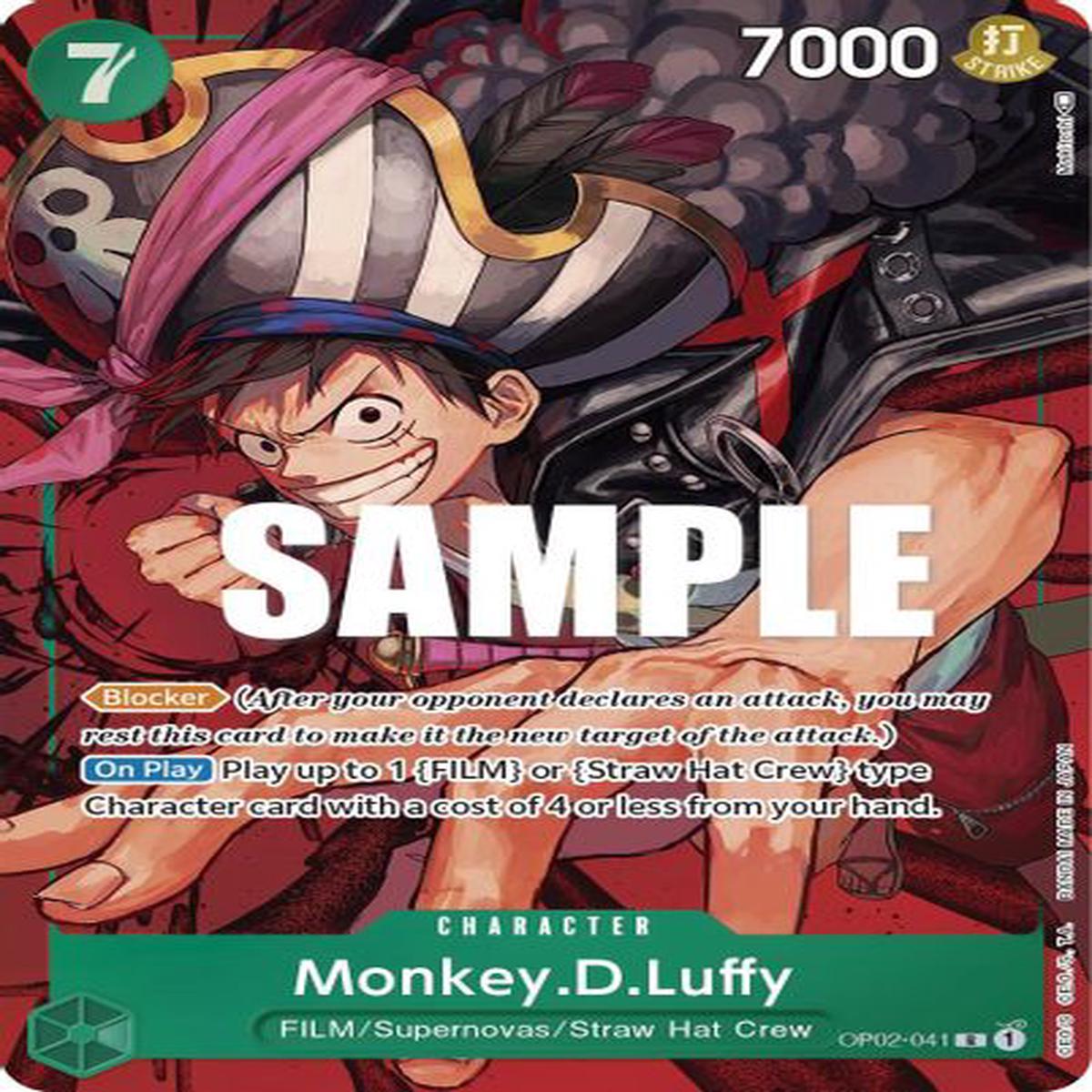 Monkey.D.Luffy (Alternate Art) OP02-041 - Rare