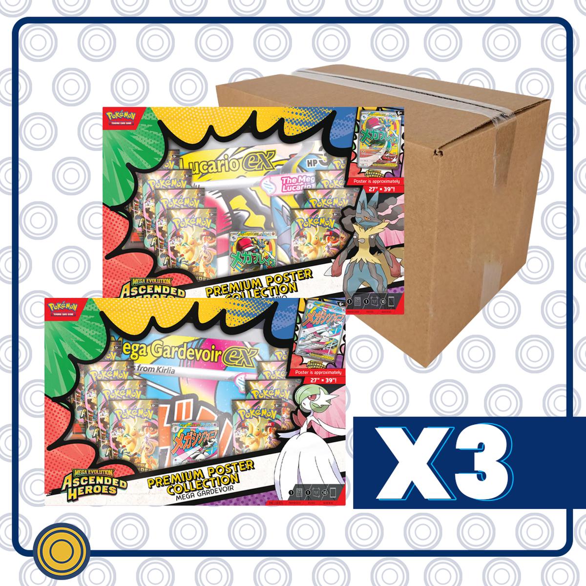 Ascended Heroes - Premium Poster Collection - Mega Lucario/Mega Gardevoir CASE (Preventa)