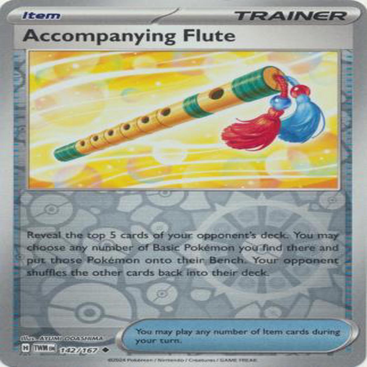 Accompanying Flute 142/167 - Uncommon - Reverse Holo