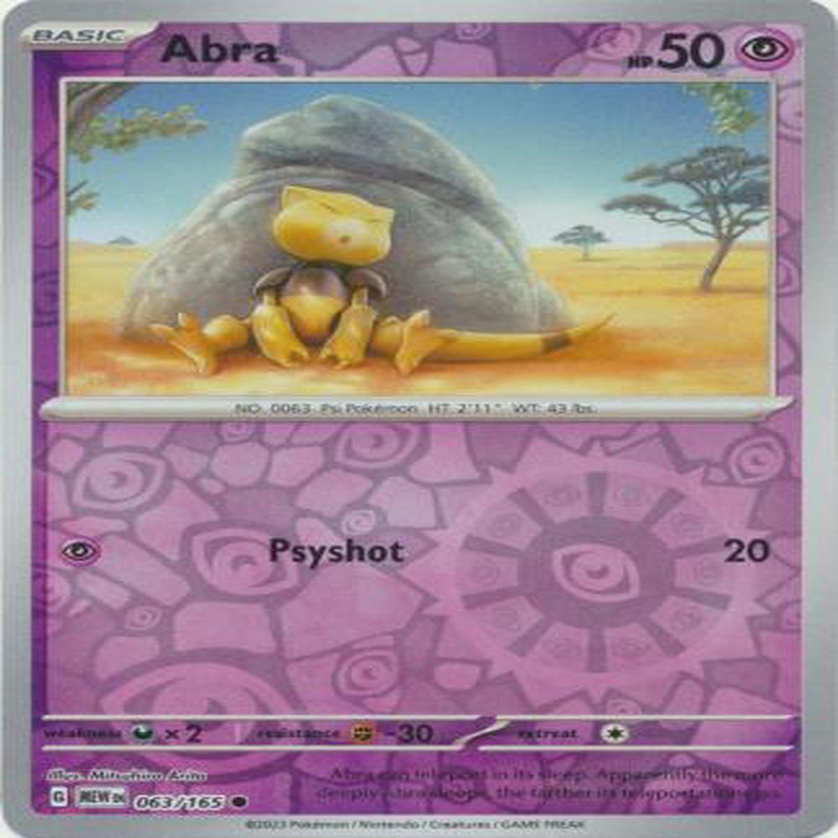 Abra 063/165 - Common - Reverse Holo
