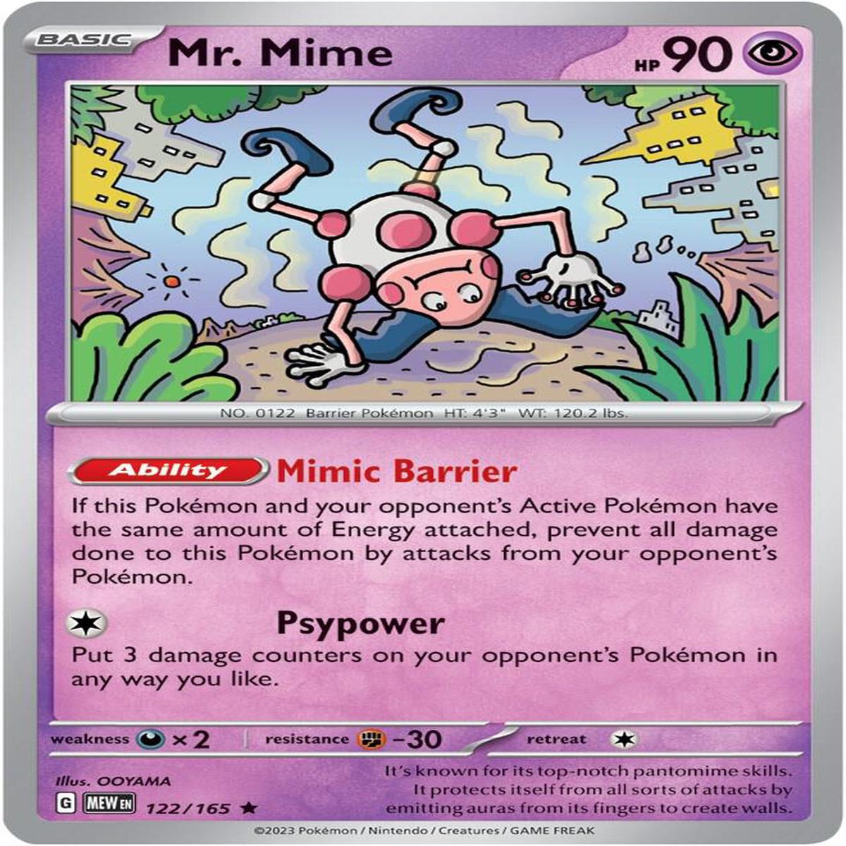 Mr. Mime 122/165 - Rare - Holo - Espaol