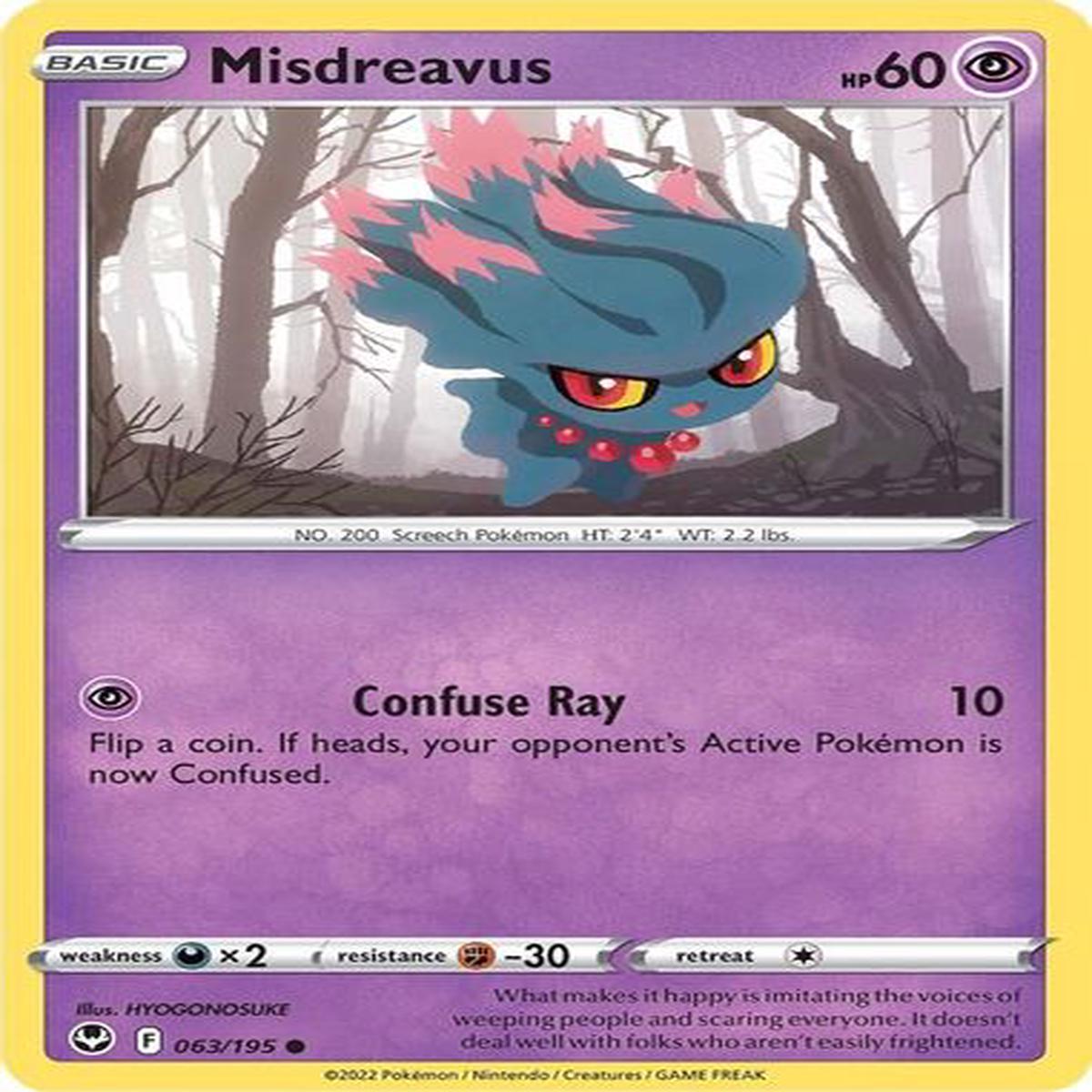 Misdreavus 063/195 Reverse Holo