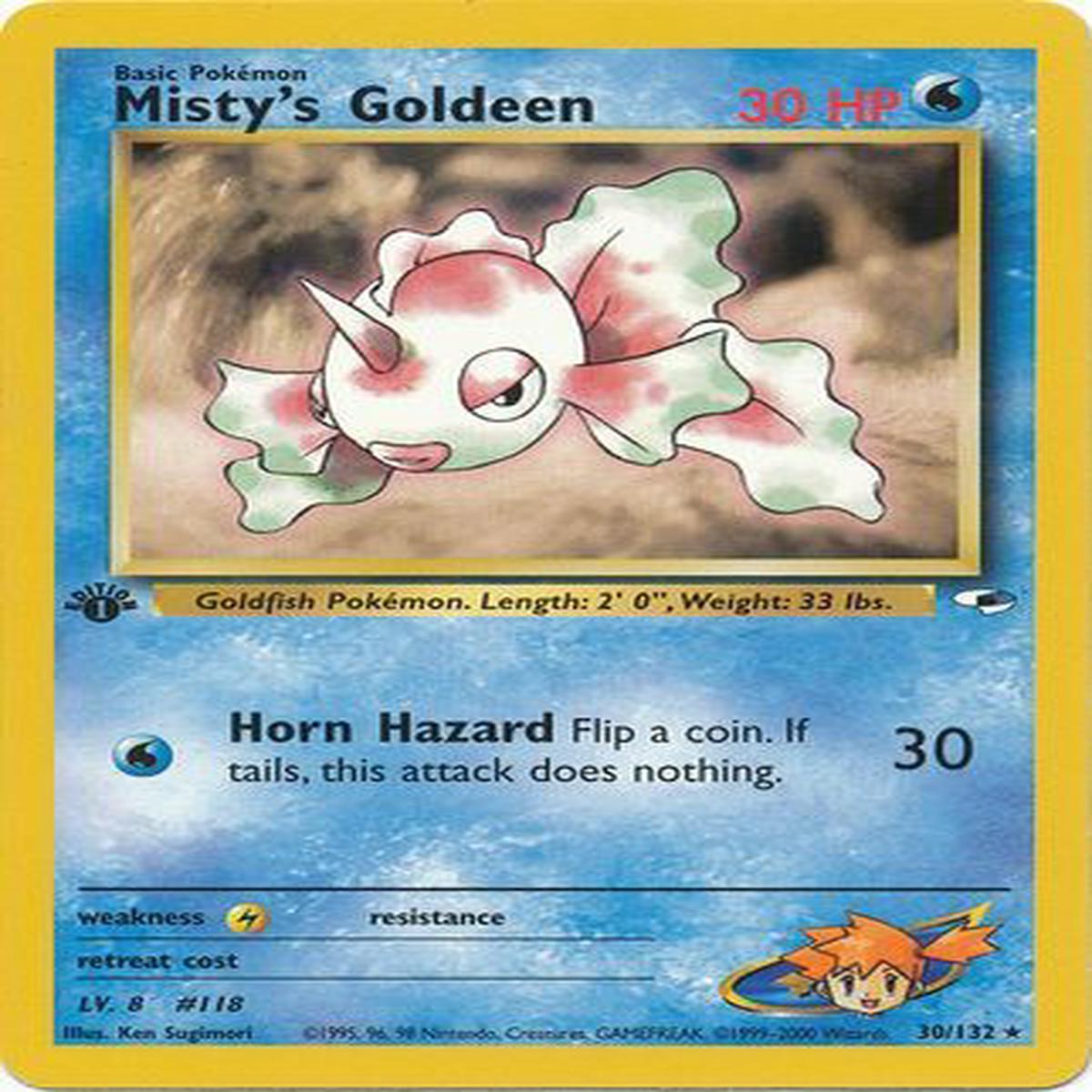 Misty's Goldeen 30/132 - 1ST EDITION - LIGHTLY PLAYED