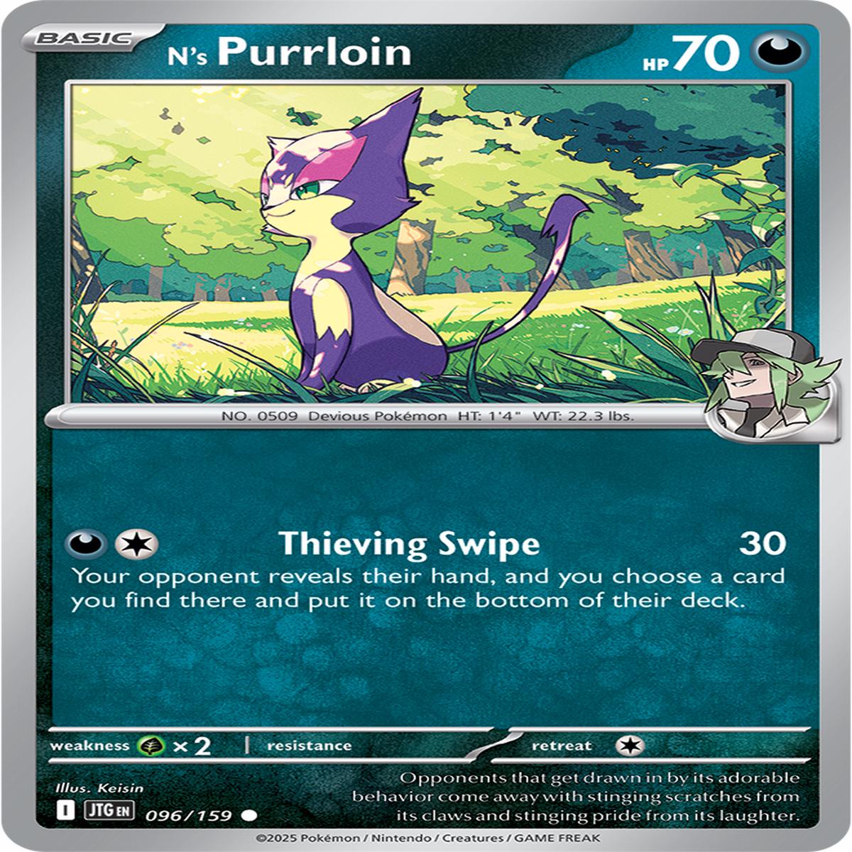 N's Purrloin 096/159 - Common - Reverse Holo