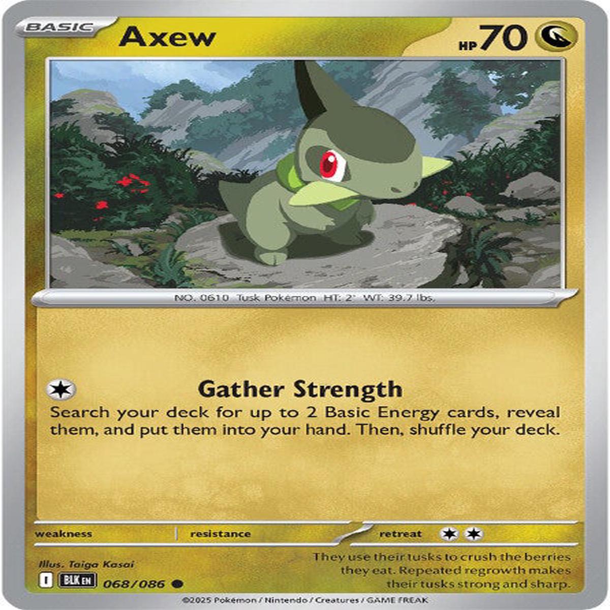 Axew 068/086 - Common - Reverse Holo