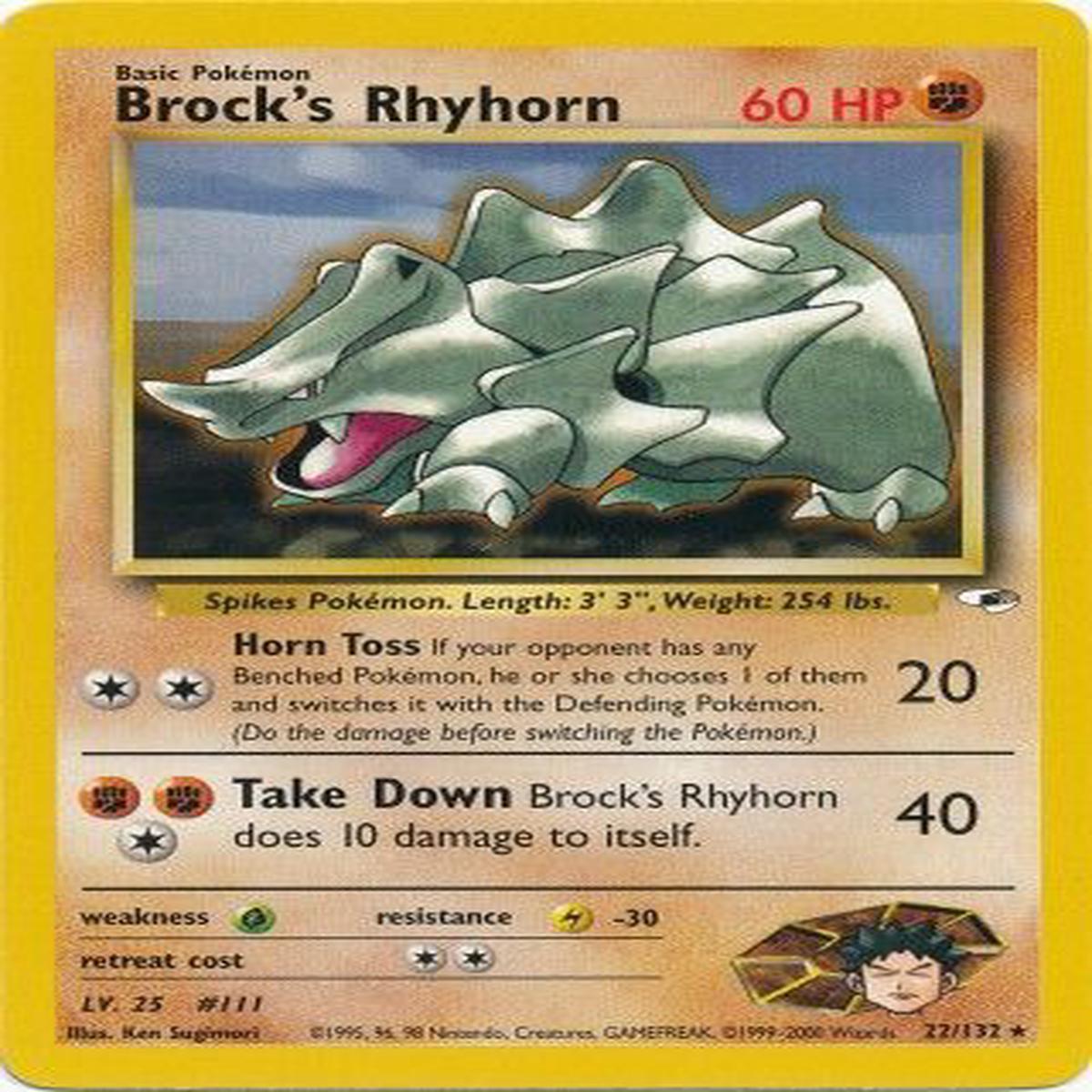 Brock's Rhyhorn 22/132 - Near Mint