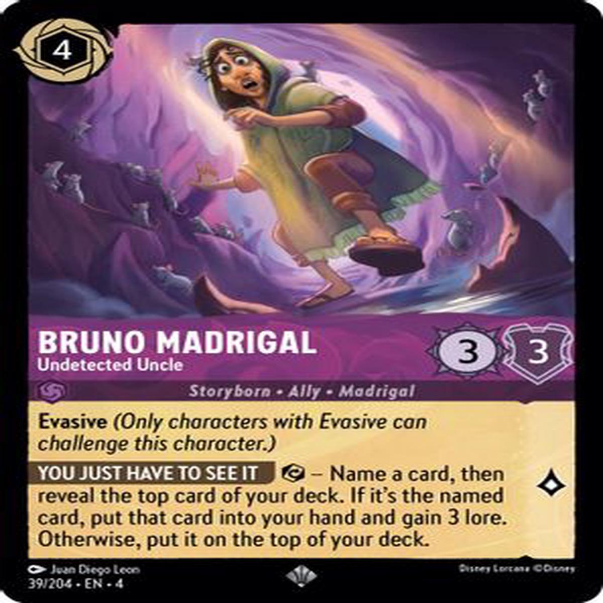 Bruno Madrigal - Undetected Uncle 39/204 - Super Rare - Cold Foil