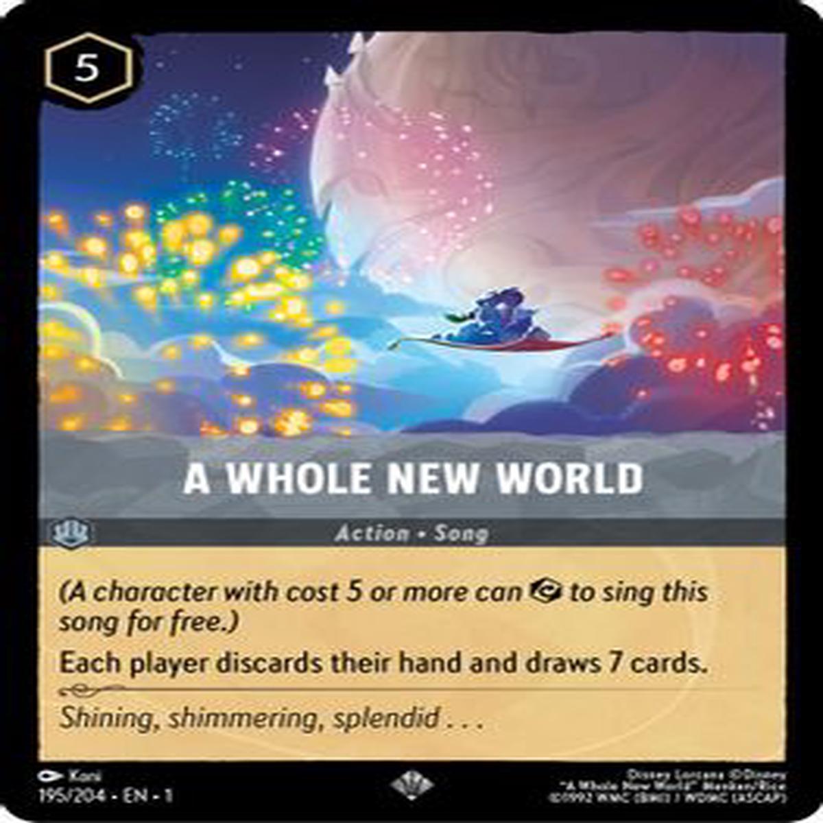 A Whole New World - 195/204 - Super Rare - Cold Foil