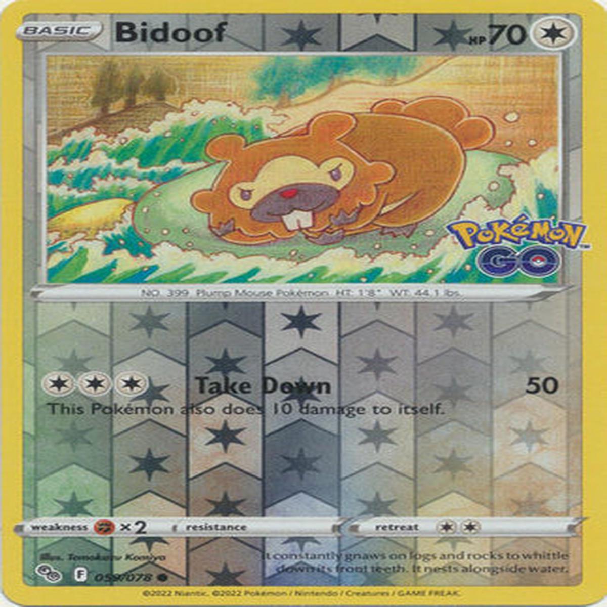 Bidoof 059/078 Reverse Holo