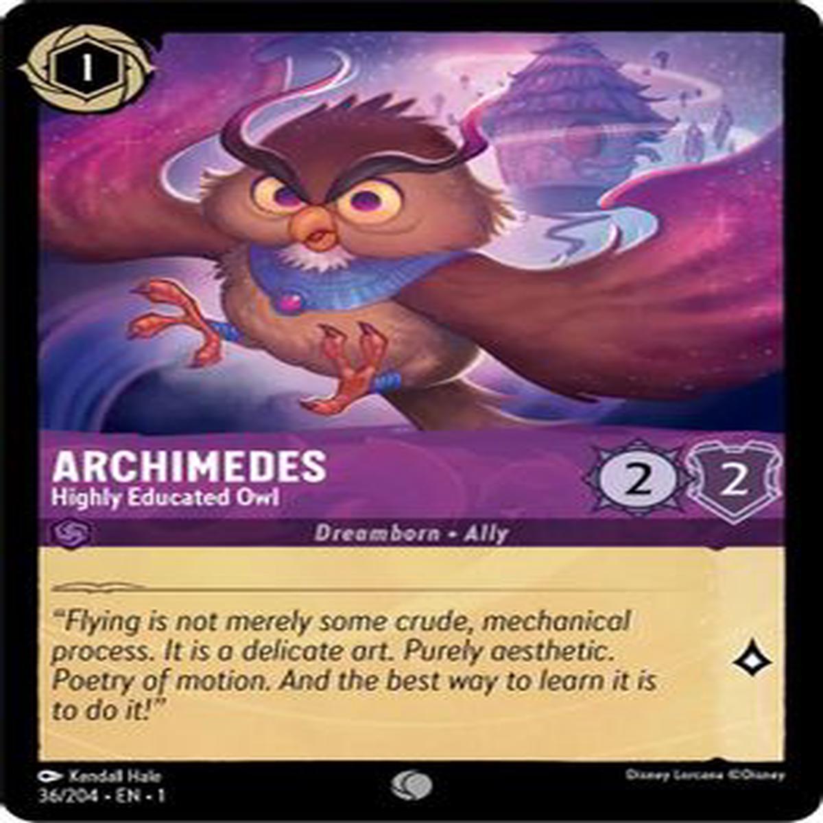 Archimedes - Highly Educated Owl - Common - 36/204 - Cold Foil