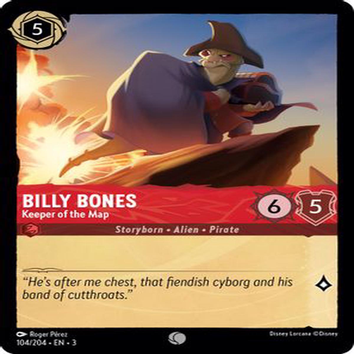 Billy Bones - Keeper of the Map 104/204 - Common