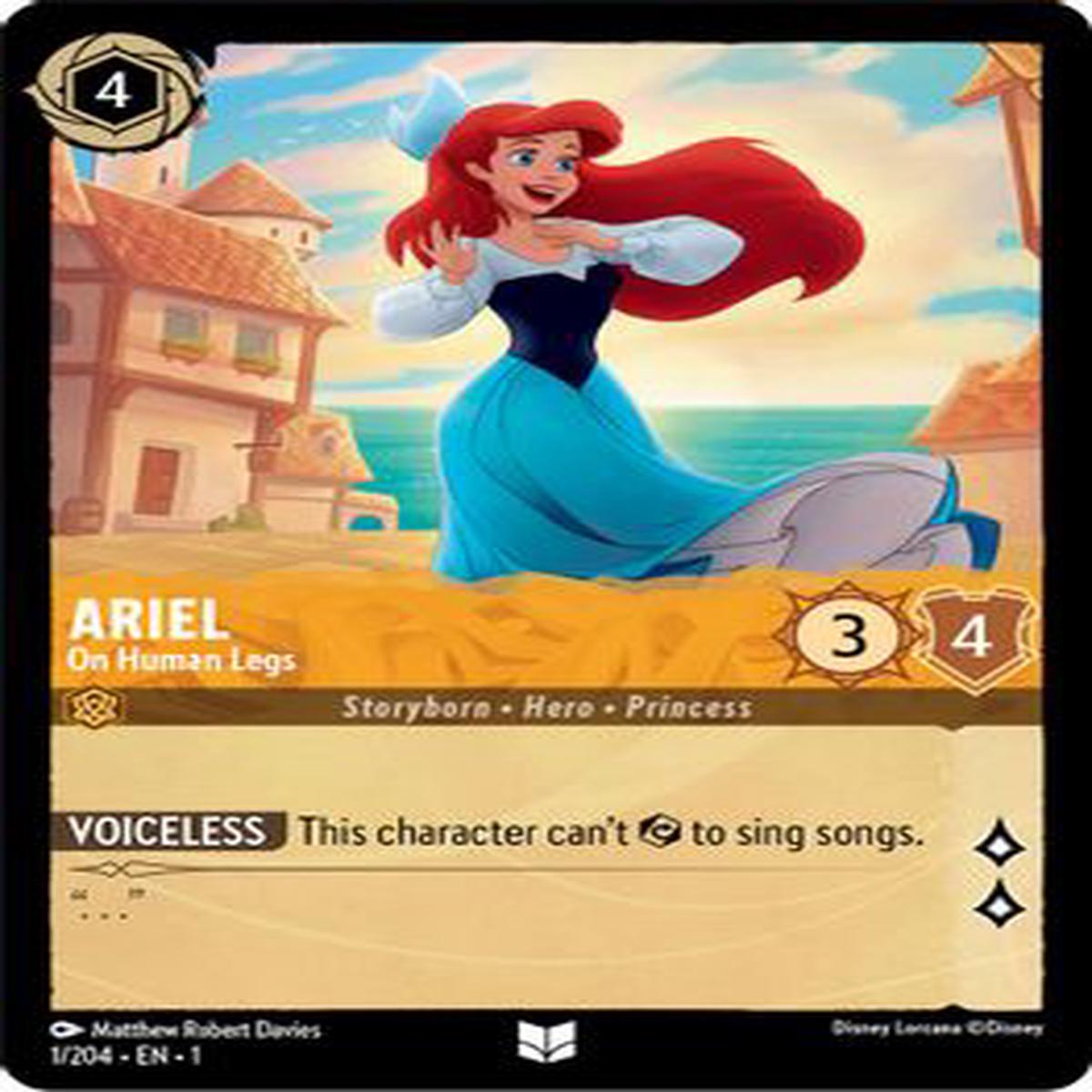 Ariel - On Human Legs - Uncommon - 1/204 - Cold Foil
